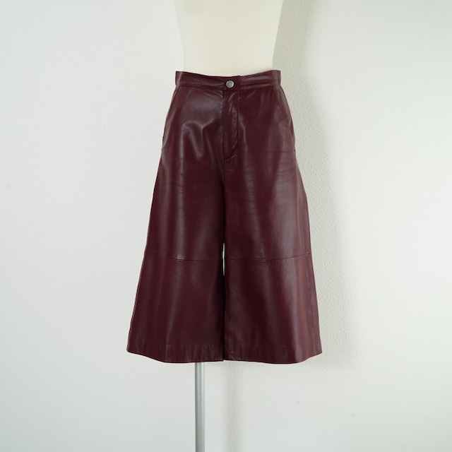 定価7.5万 L'Appartement アパルトモン RAWTUS ロゥタス Lamb Leather Culottes Pants ラムレザーキュロットパンツ