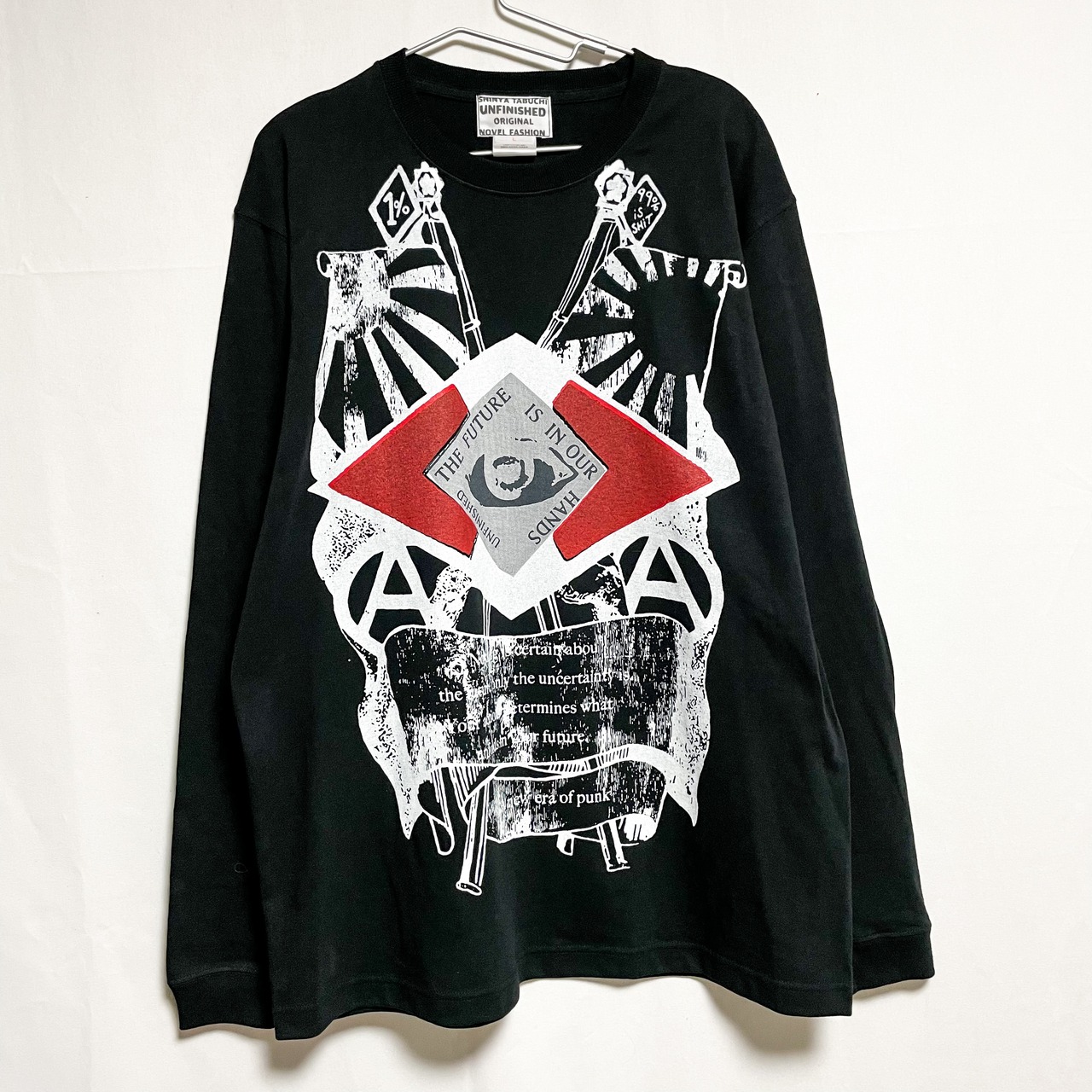 UNFINISHED world eye longTshirt Black