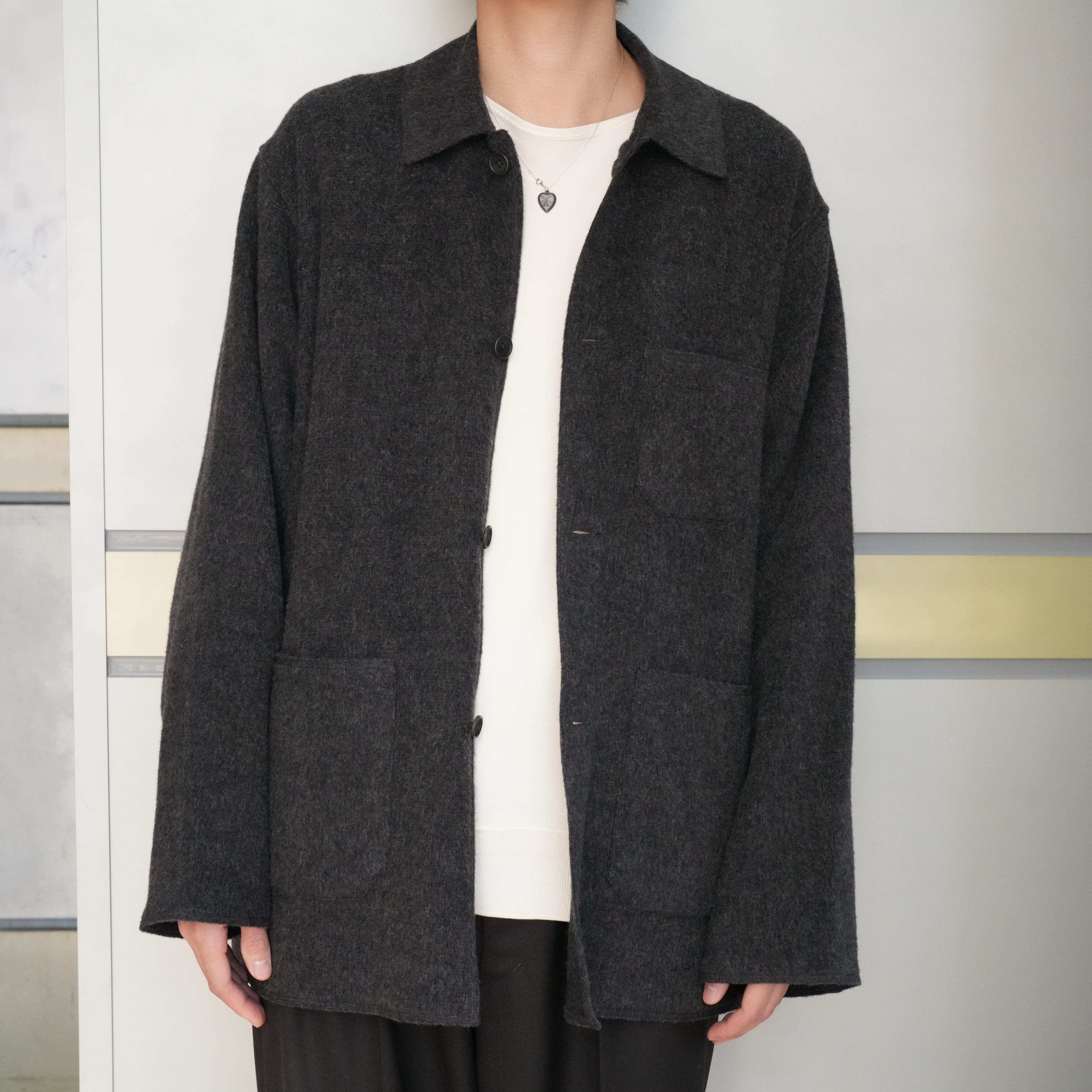 MAATEE&SONS (マーティーアンドサンズ) 25AW "折って折ってカバーオール W/CA/LINEN" -CHACOAL-