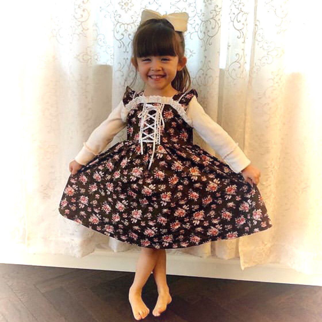 在庫80/仕立屋コラボ ローズ クラシカルロリータ ジャンパースカート