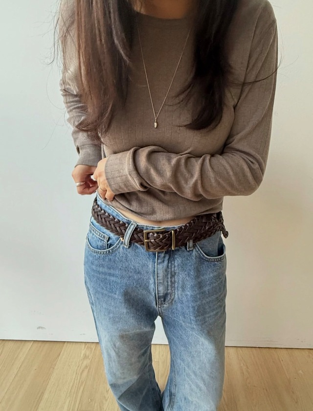 (予約) taffeta / Wool ribbed tee 4color
