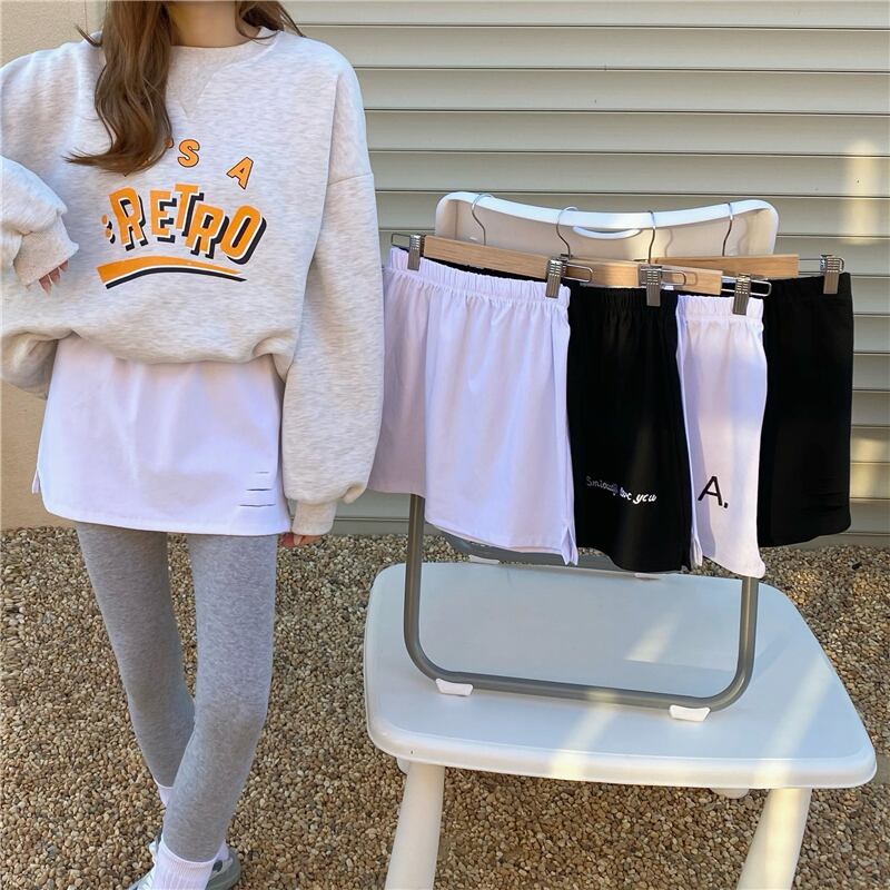 ホワイトスカート ハイウェスト薄手Aラインショートオータムウィンター 秋物 冬物 ブラックストロベリース74617903533