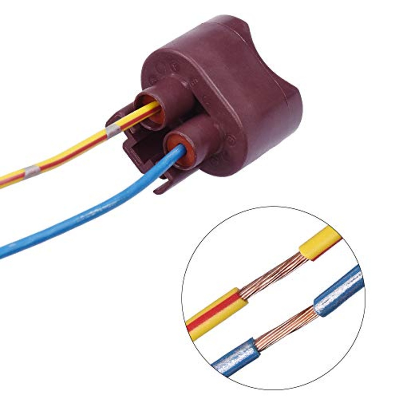 YUNPICAR HB4 9006 led付け 純正カプラ メス 反転 変換配線 延長 補修用ソケット ヘッドライト フォグランプに 2本入り (9006 HB4 ソケット)