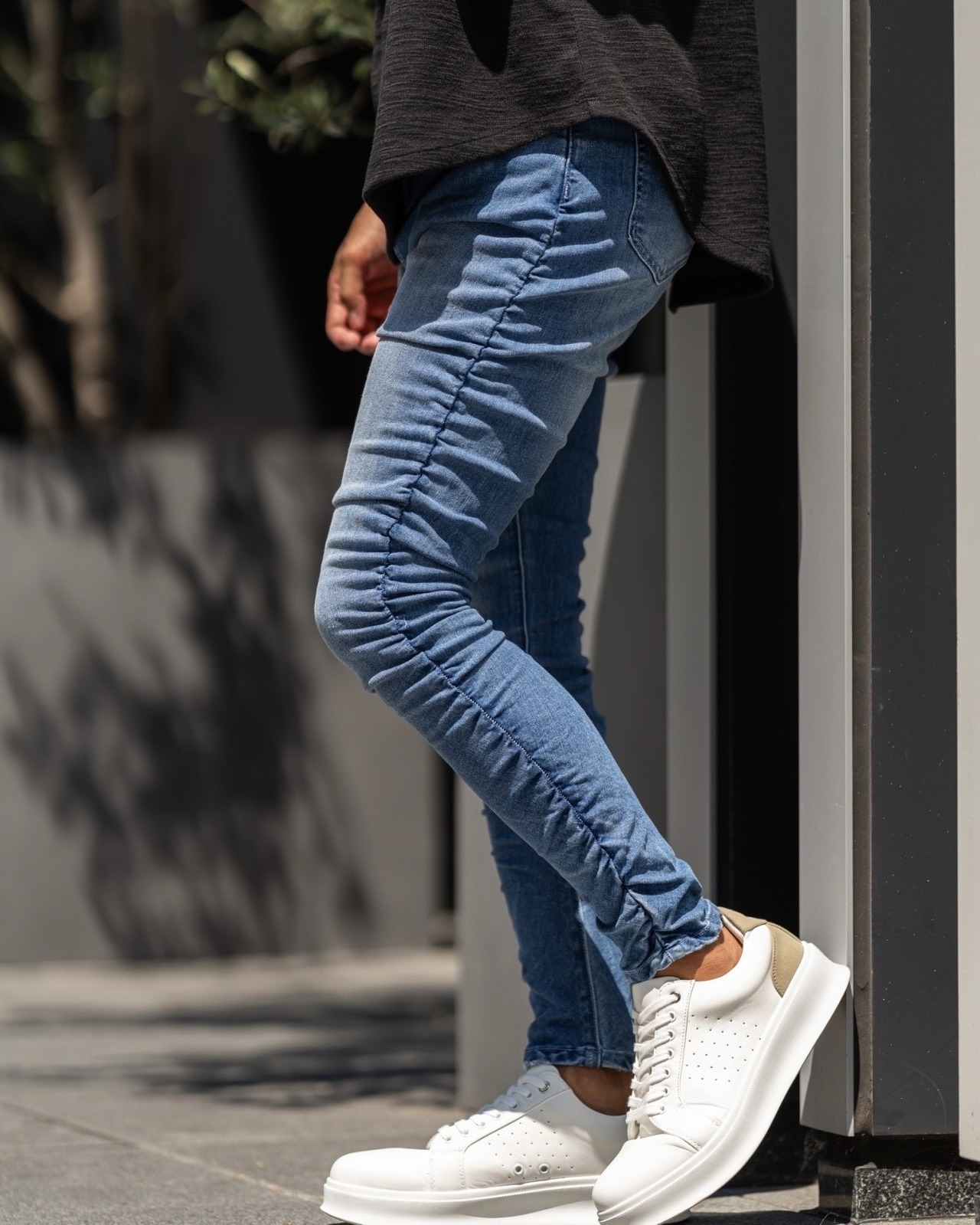 Shirring Design Denim Pants［2391amy-8］ | AMUY TRYSBAY