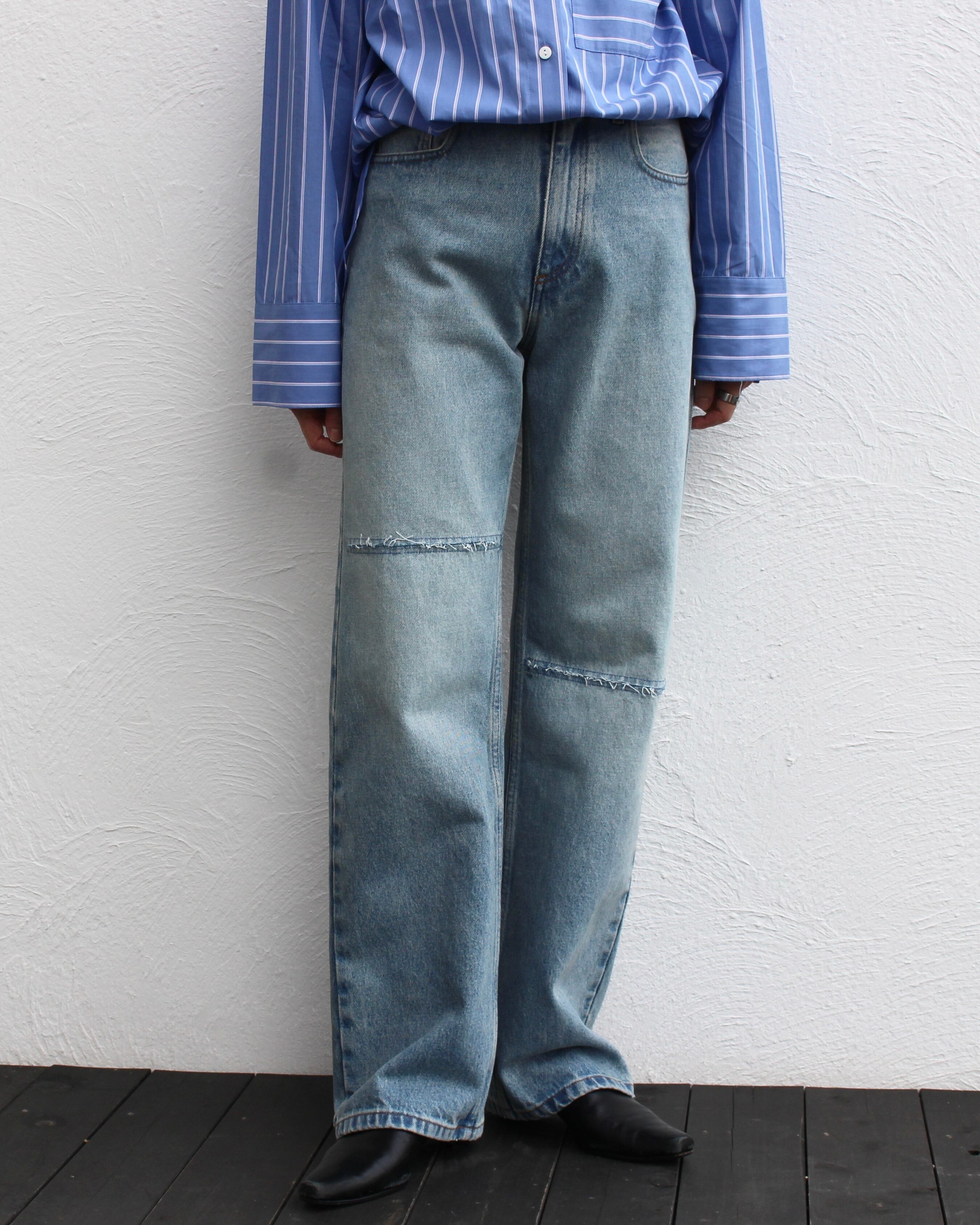 MM6 maison margiela/cut-off denim pants | Coffee Restaurant 