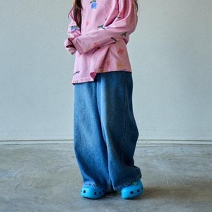 «sold out»«ジュニアサイズあり»«Boneoune» ワイドデニムパンツ