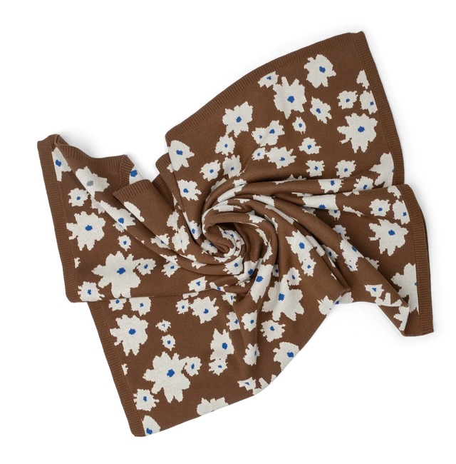 【即納】【送料無料】Grown ORGANIC KNIT blanket PETAL