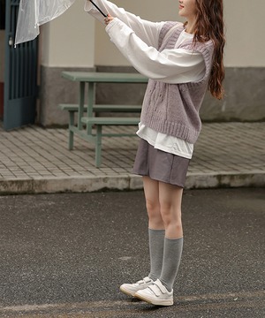 フェイクレザーミニスカート【s-60166】