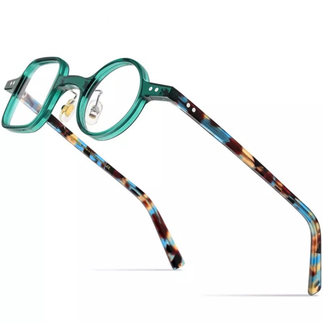 【TR0292】Acetate Square & Round Unique Glasses