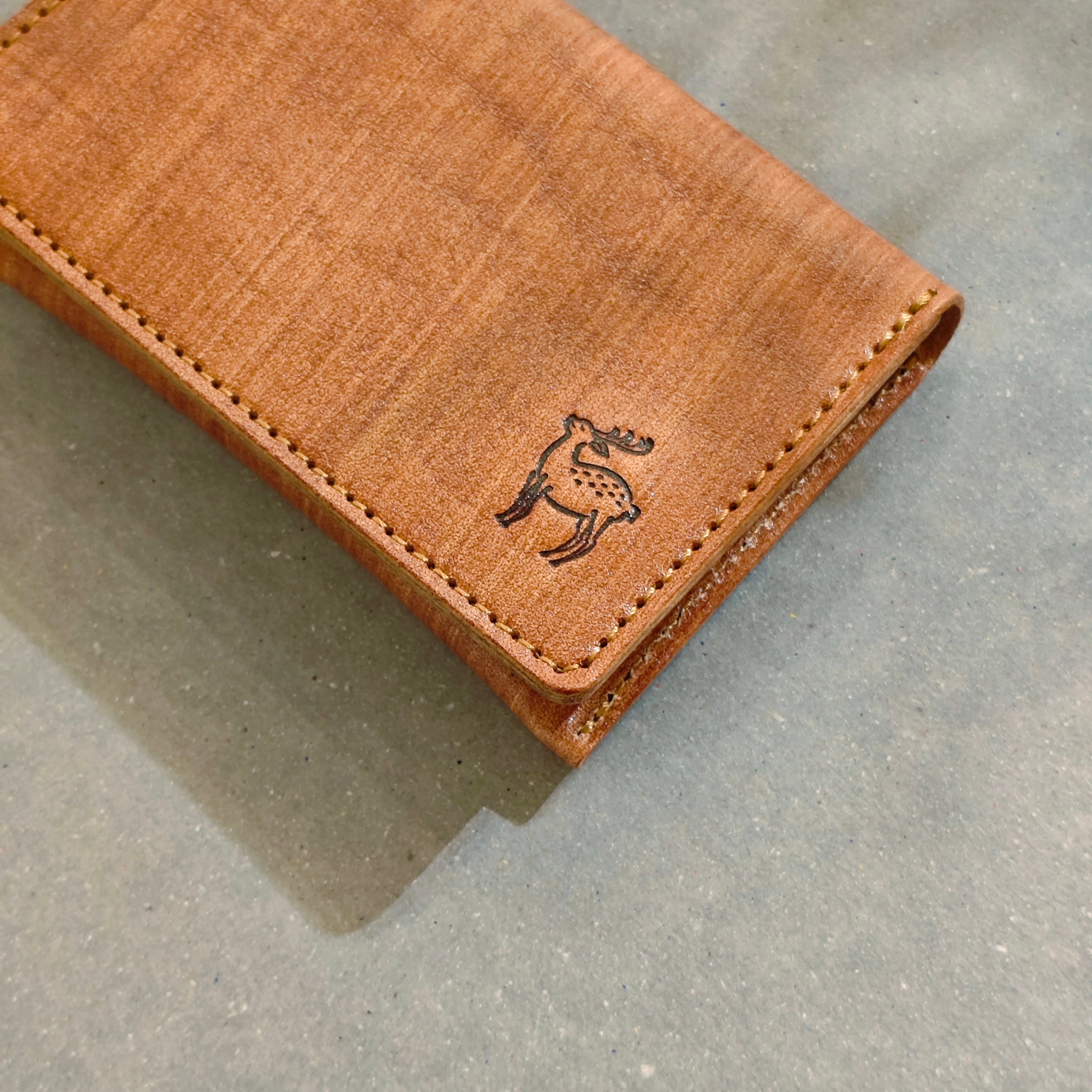 名刺入れ（柿渋染めレザー / KAKISHIBU LEATHER） 名入れ ギフト