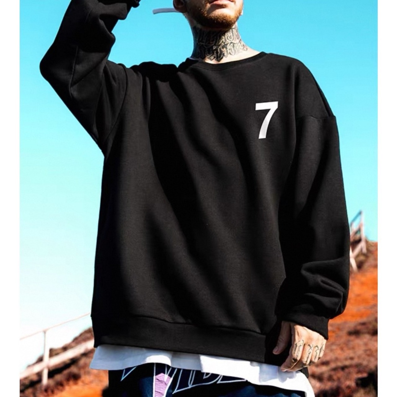 Number logo sweat pullover 0002 - 5