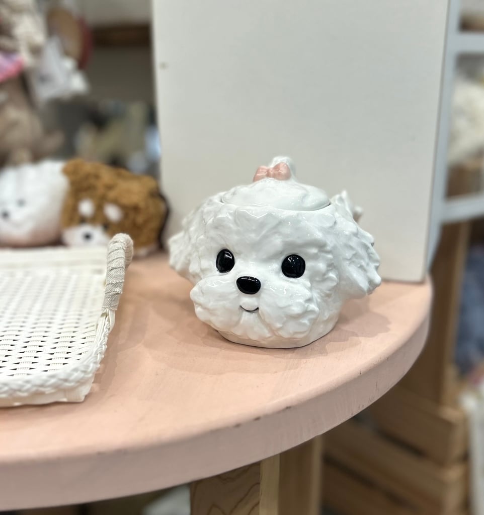 まっしろわんちゃんシュガーポット | うちの子グッズ ポエトリー