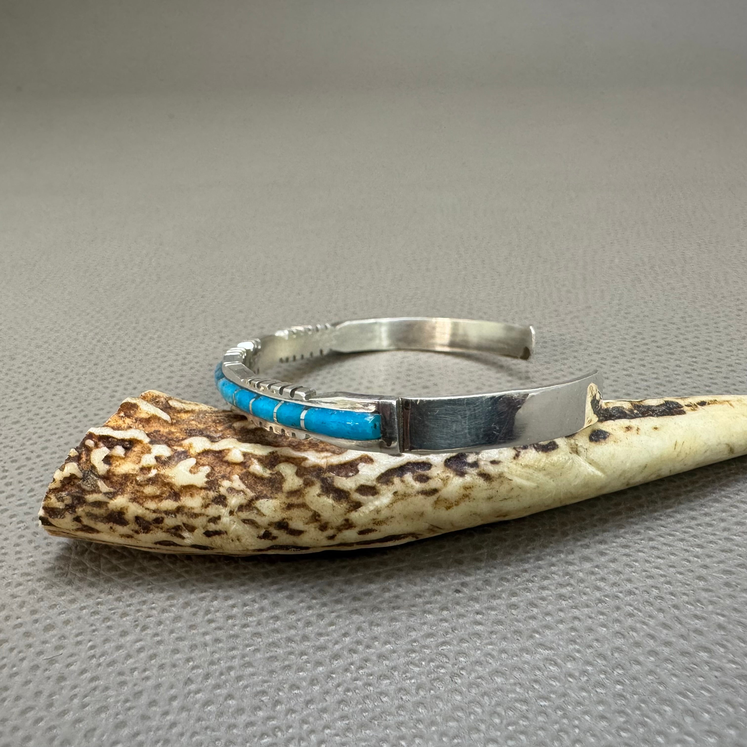 ZUNI（ズニ）族 Sheldon Lalio作 ターコイズバングル シルバー ホピ