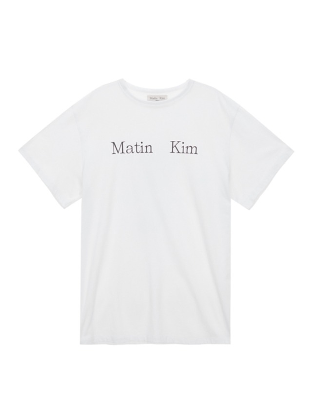 [MATIN KIM] LOGO TOP IN WHITE