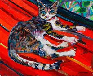 OIL COLOUR | 油彩画 #現代アート #犬 #猫