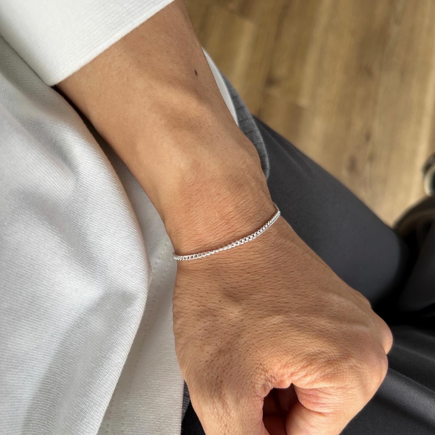25AW》【ESPERANTO】 SILVER925 FLAT LINK CHAIN BRACELET