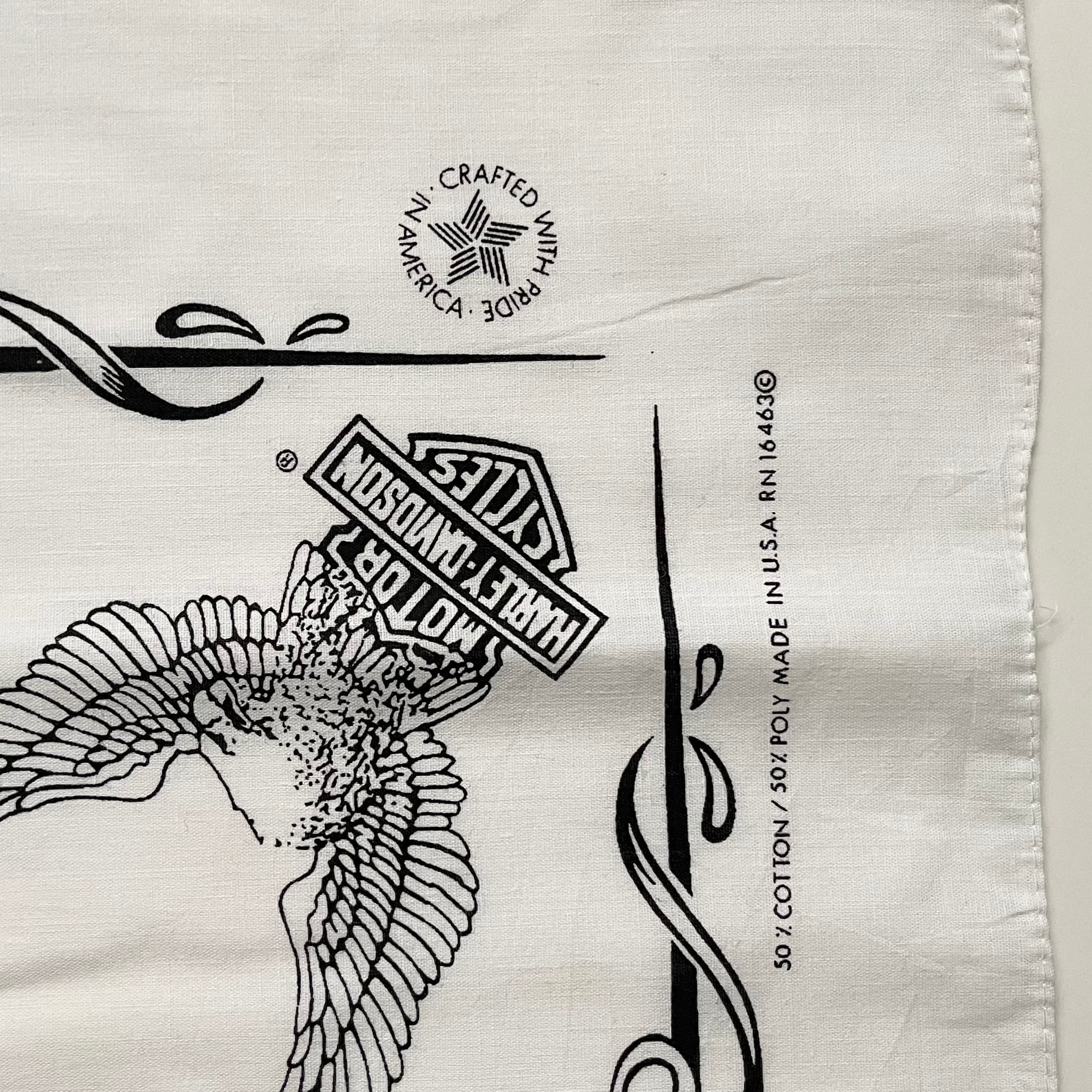 Good】80~90s RN16463 ハーレーダビッドソン ヴィンテージバンダナ