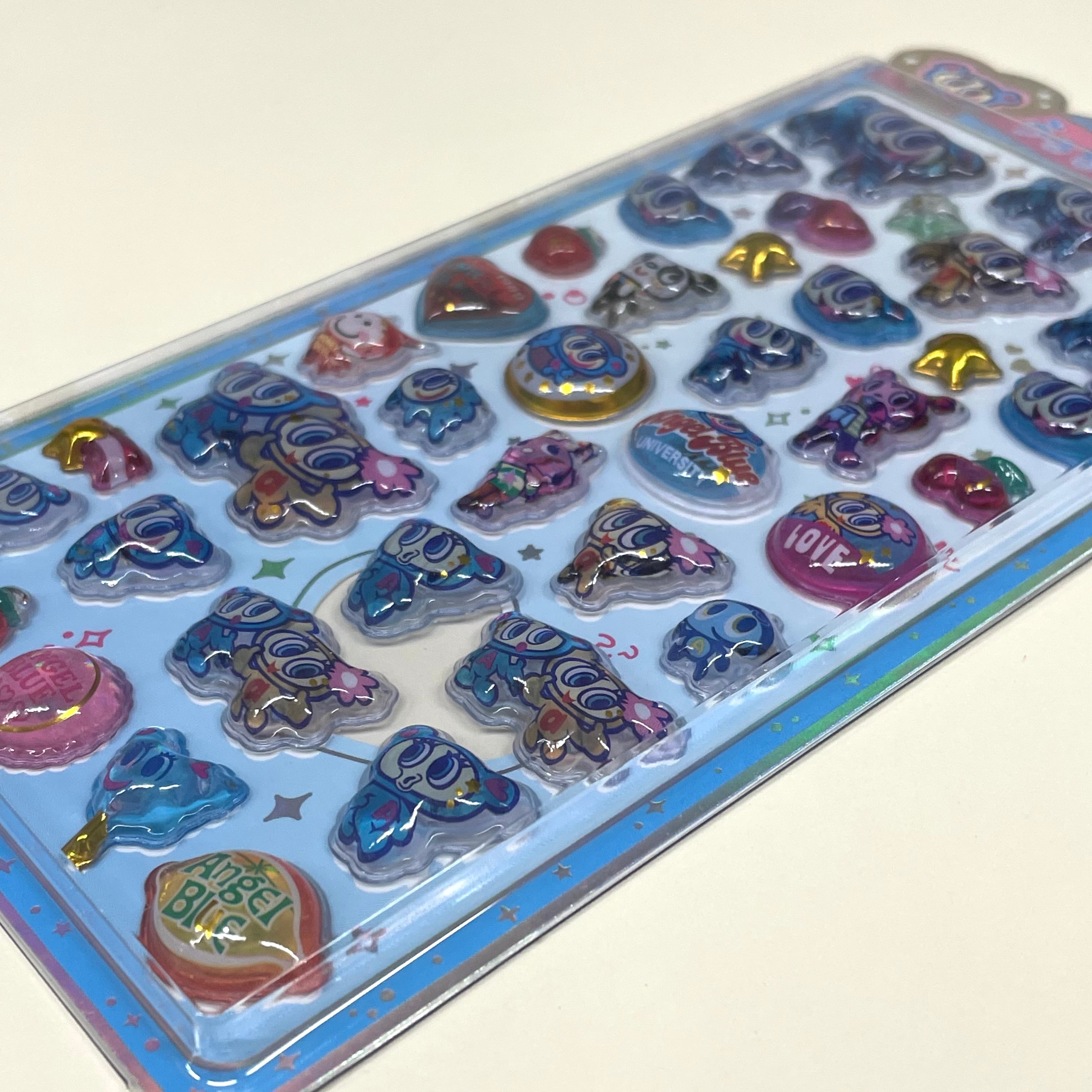 うるちゅるポップシール　サンリオ　モンチッチ　　ディズニー　エンジェルブルー ANGEL BLUE エンジェルブルー うるちゅるポップシール クラックス
