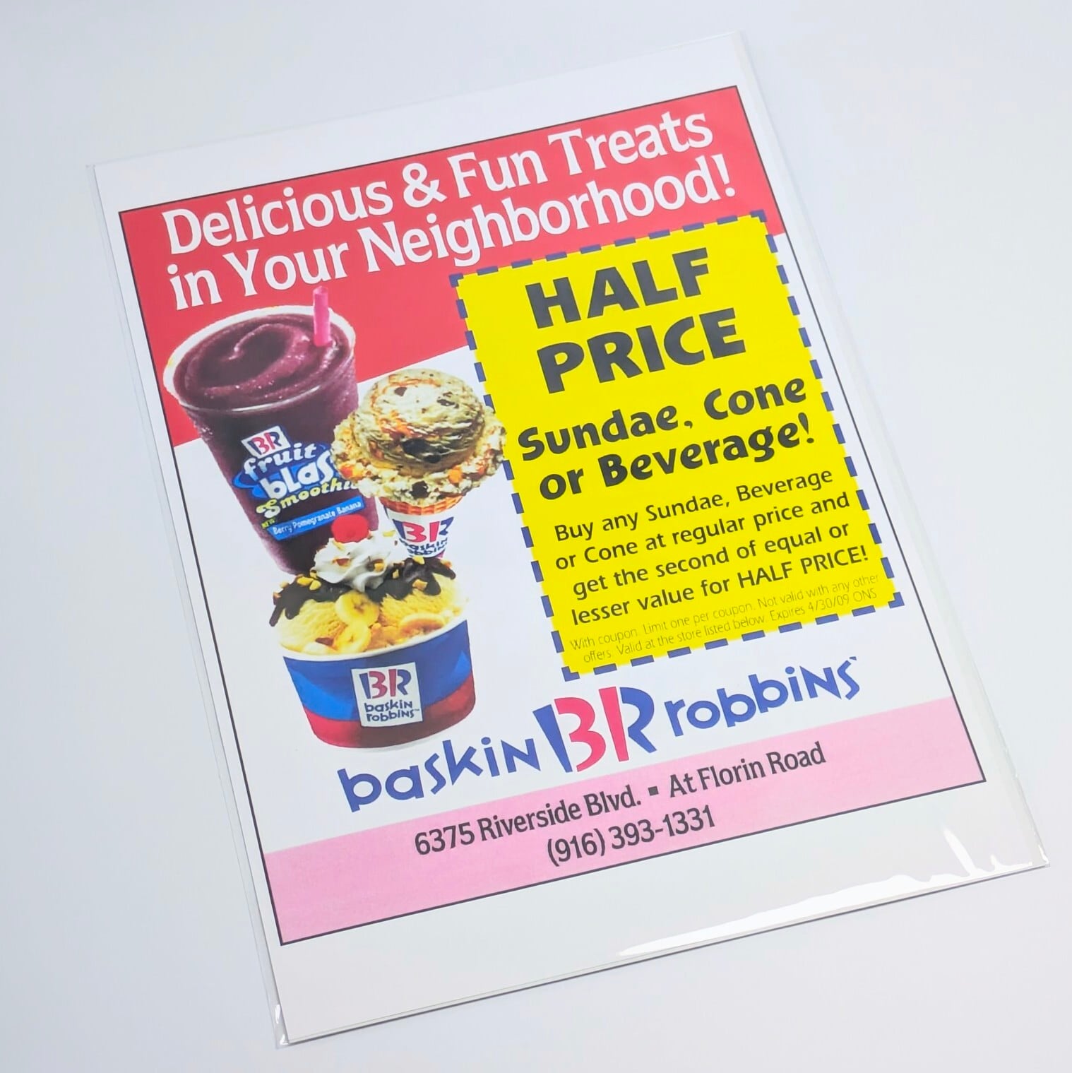 ♫ ちょうどいいB4ポスター ♫【 Baskin-Robbins ( バスキンロビンス )   】サーティワン アイスクリーム〚アメリカン雑貨 アメトイ〛