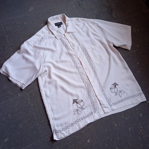 刺繍 サマーシャツ used [106088]