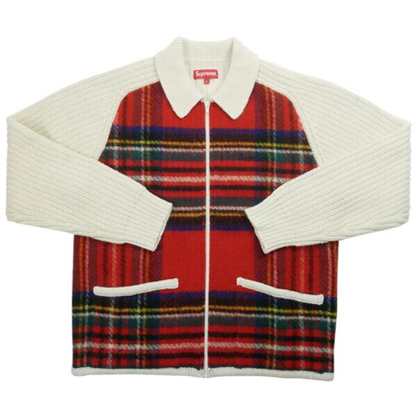 Supreme セーター Size【S】 SUPREME シュプリーム 18AW Plaid Front Zip Sweater ジップ