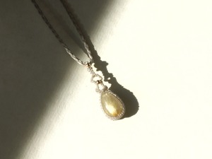 ルチルクォーツ macrame necklace