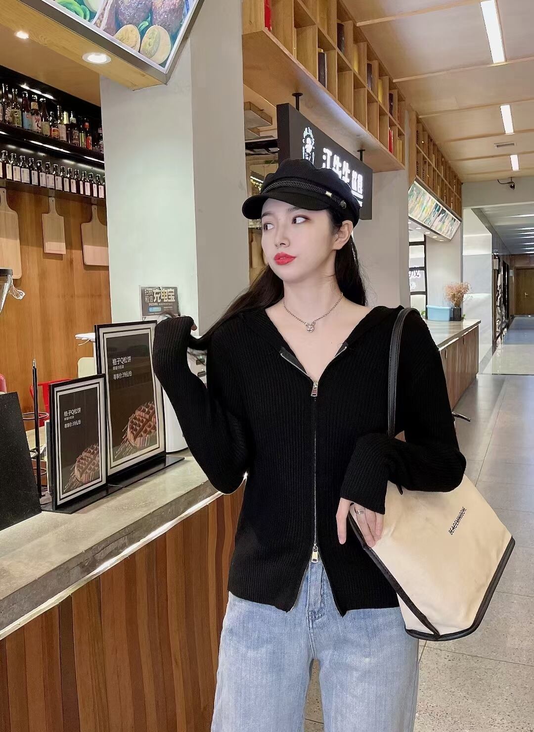 ダブルジップニット　AJ12541-028