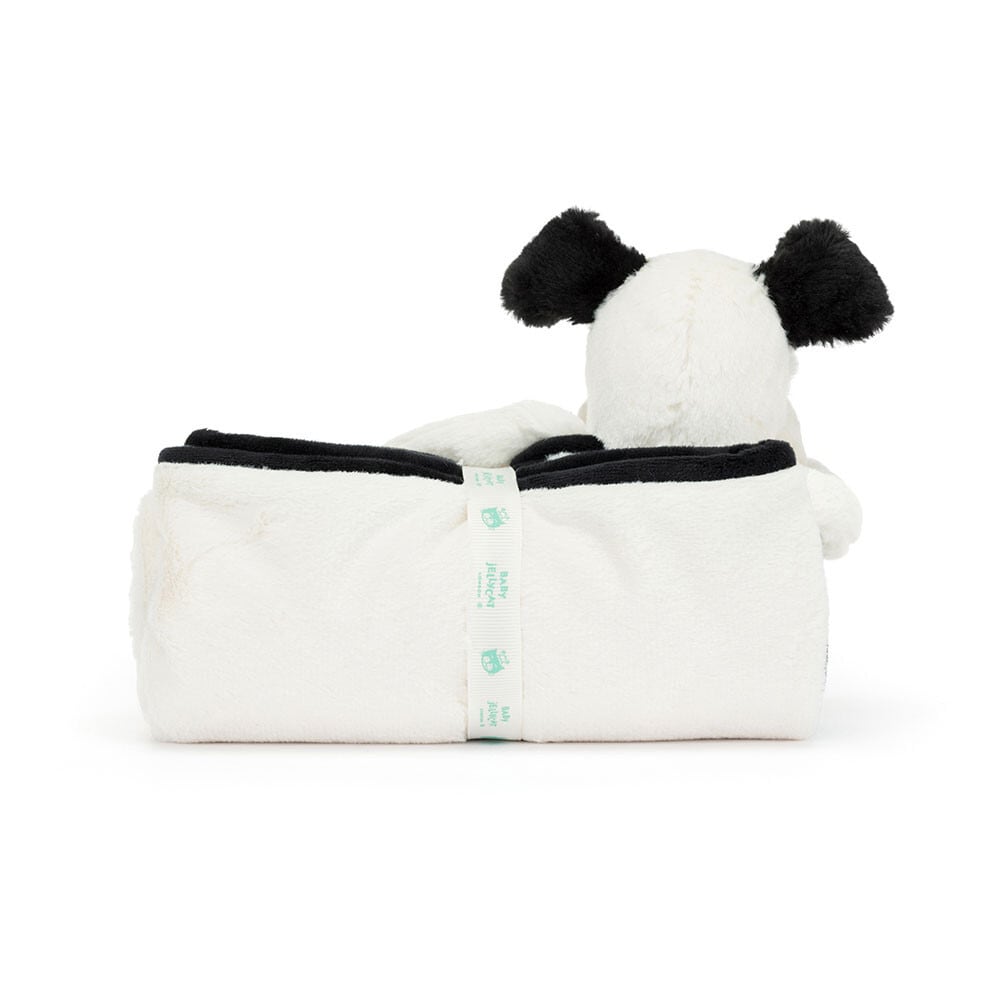 Bashful Black & Cream Puppy Blankie_BLNK4BCP