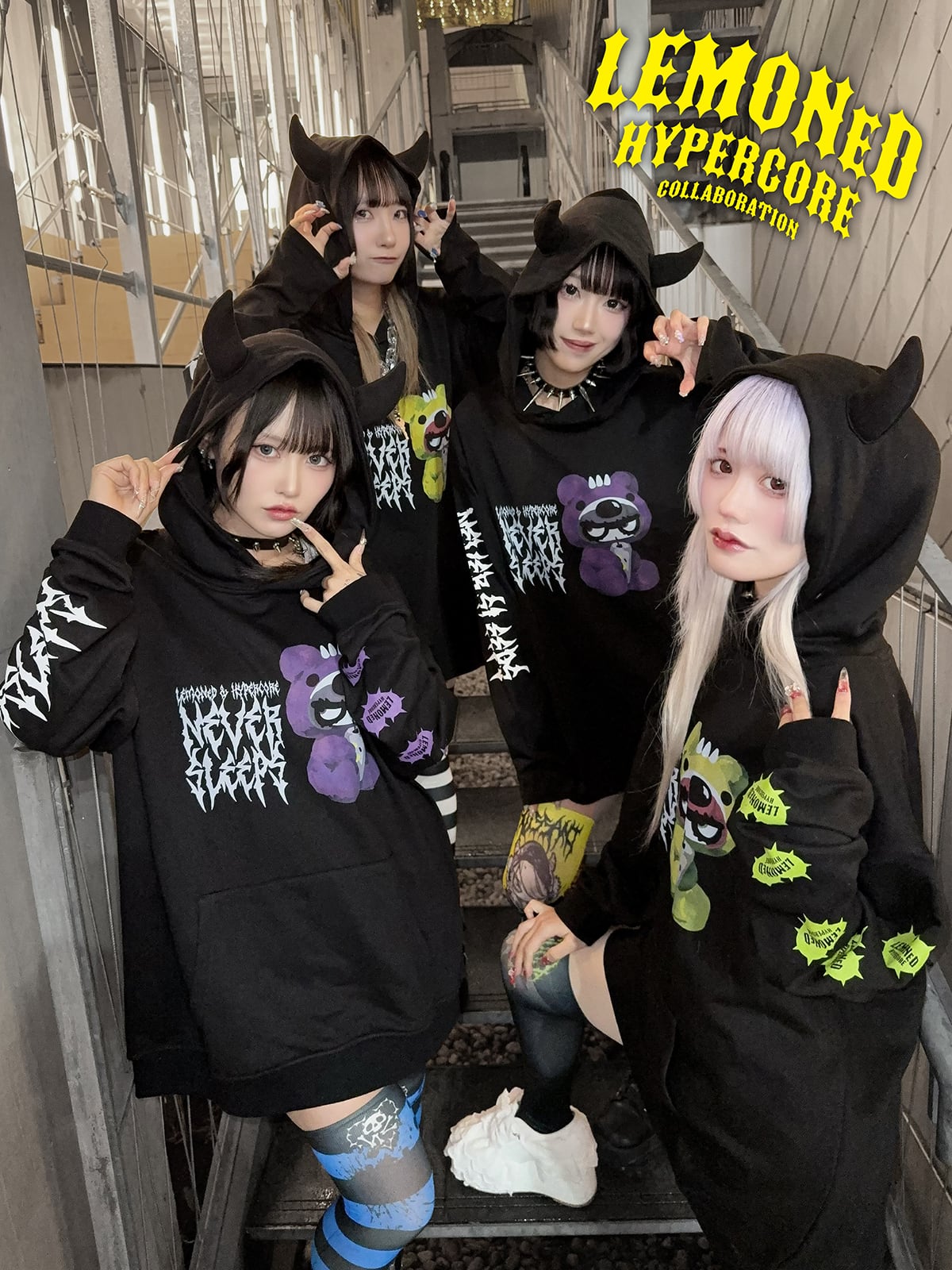 希少 hide LEMONeD×HYPERCORE サイコベアBIG T LEMONeD x HYPERCOREコラボレーション〈LEMONeD&HYPERCORE NEVER