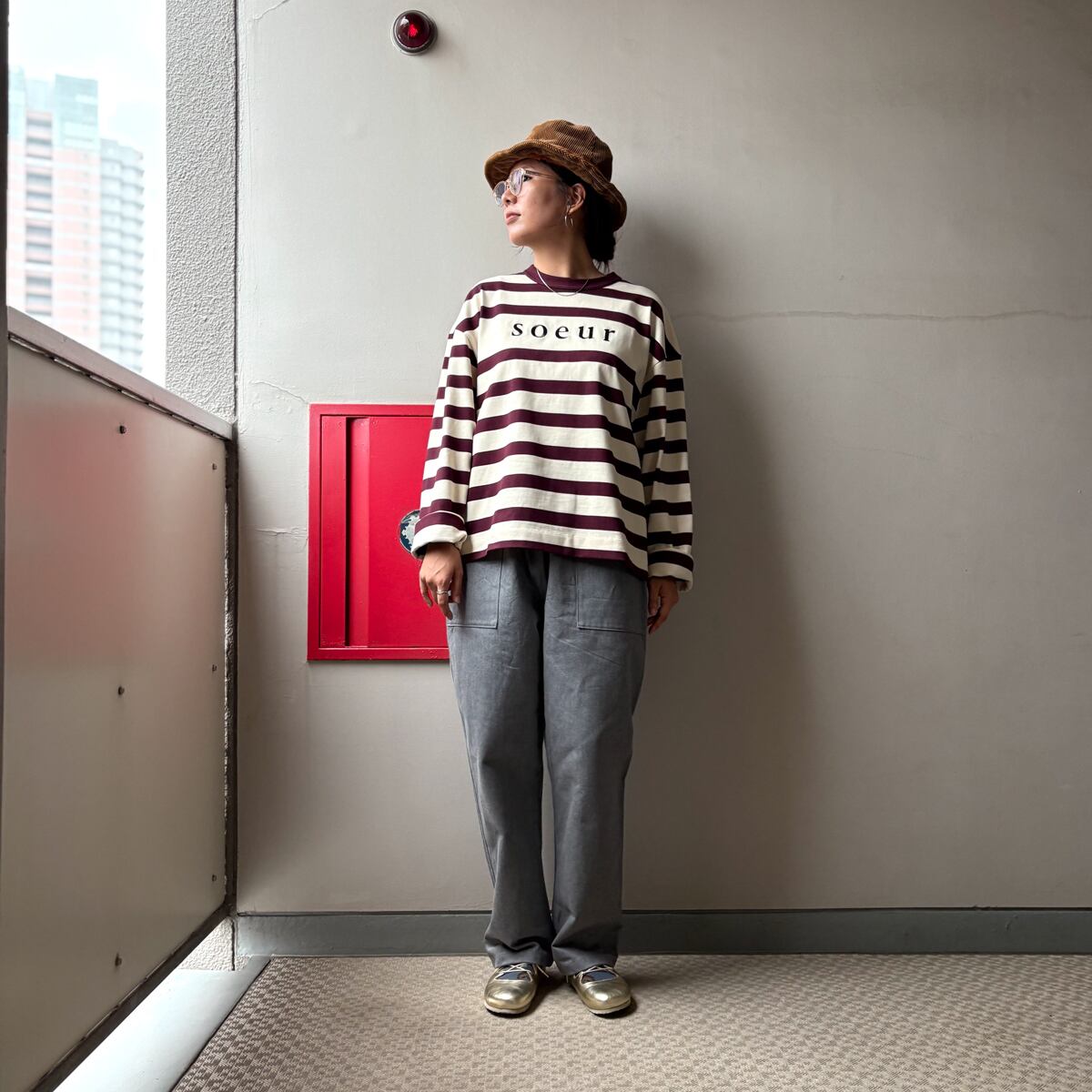 グリズリーパンツ　デニムスウェット