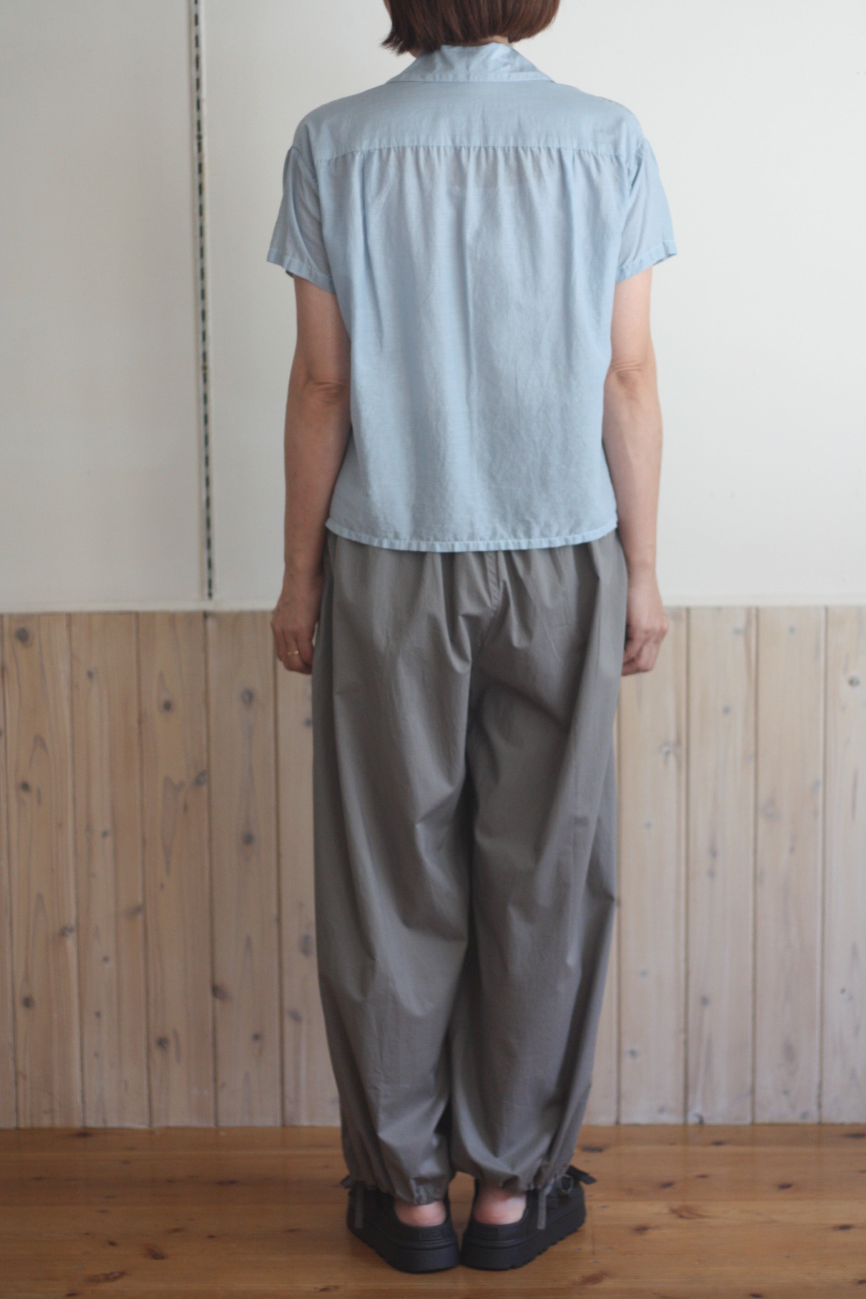 オールドマンズテーラー　ミスターピクルス バンドカラー　コットンシルクシャツ オールドマンズテーラー ミスターピクルス バンドカラー