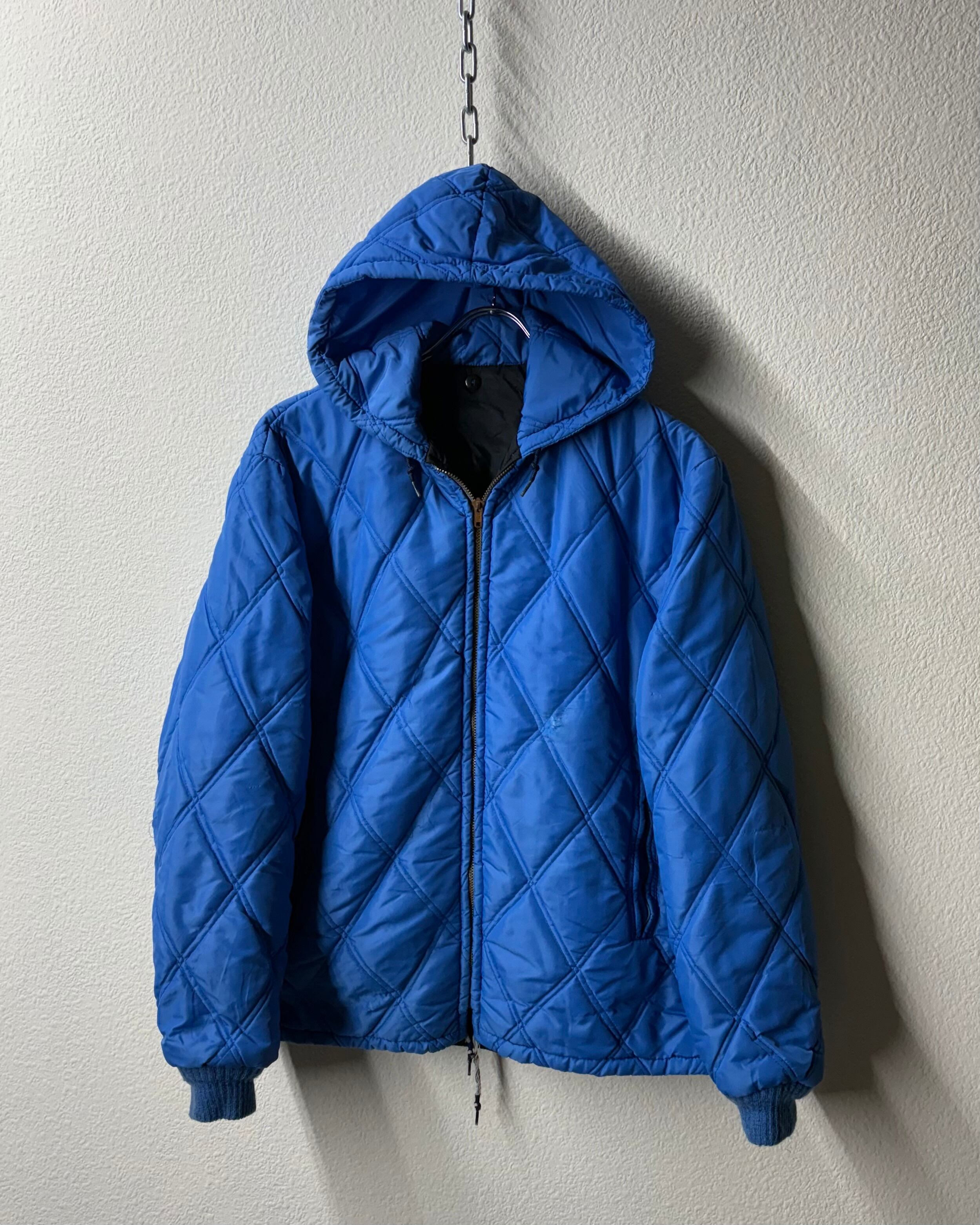 60s Unknown "Reversible" Zip-up Ski Jacket "Black×Blue"
