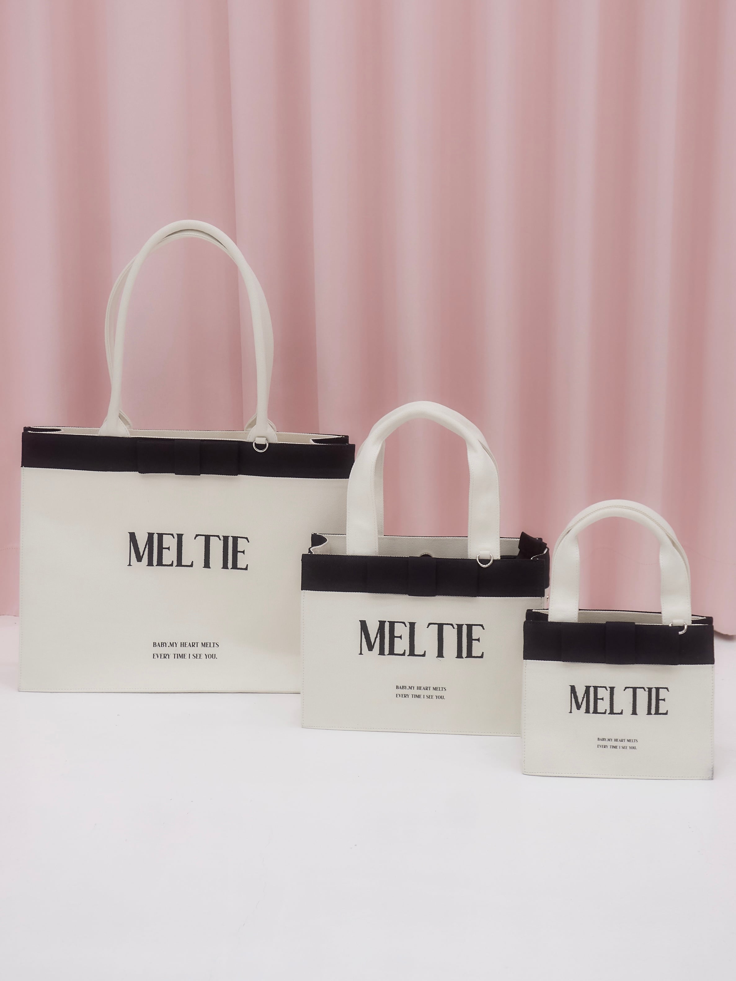 ribbon canvas tote bag〈MEDIUM〉 | meltie