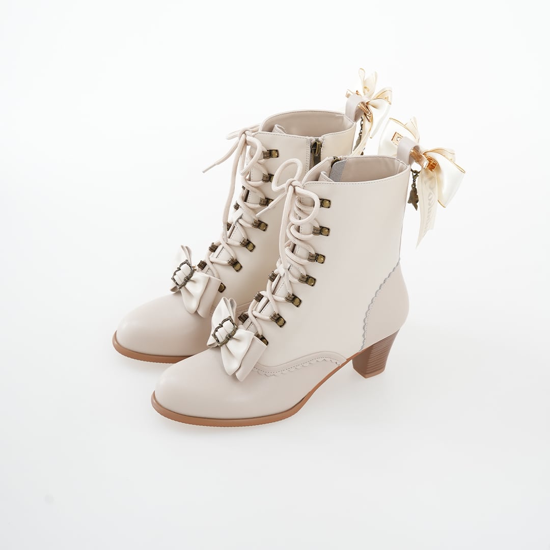 Fashion Show】リボン編み上げショートブーツ | HoshibakoWorks