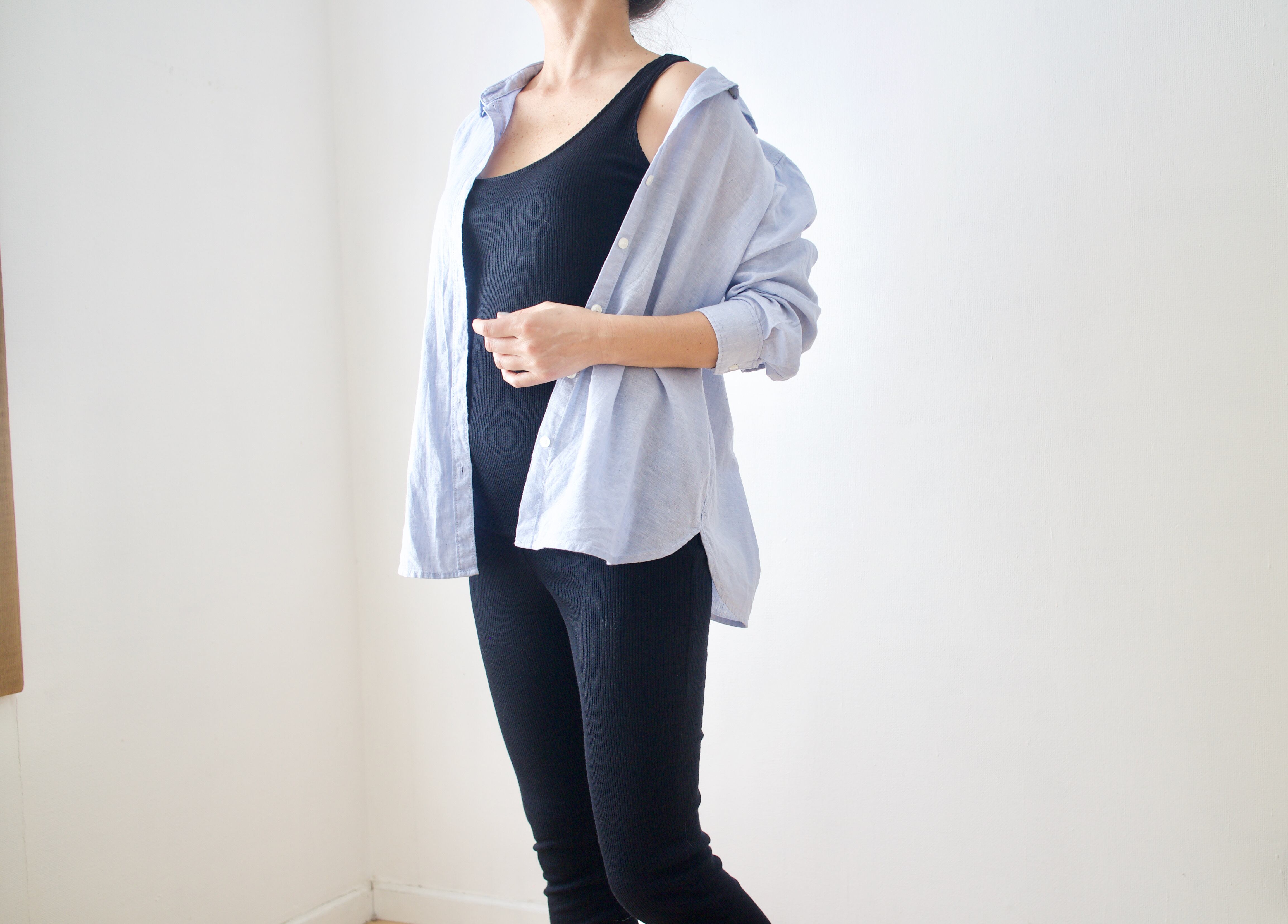 ウール100% <ウールリブタンクトップ> ダークネイビー