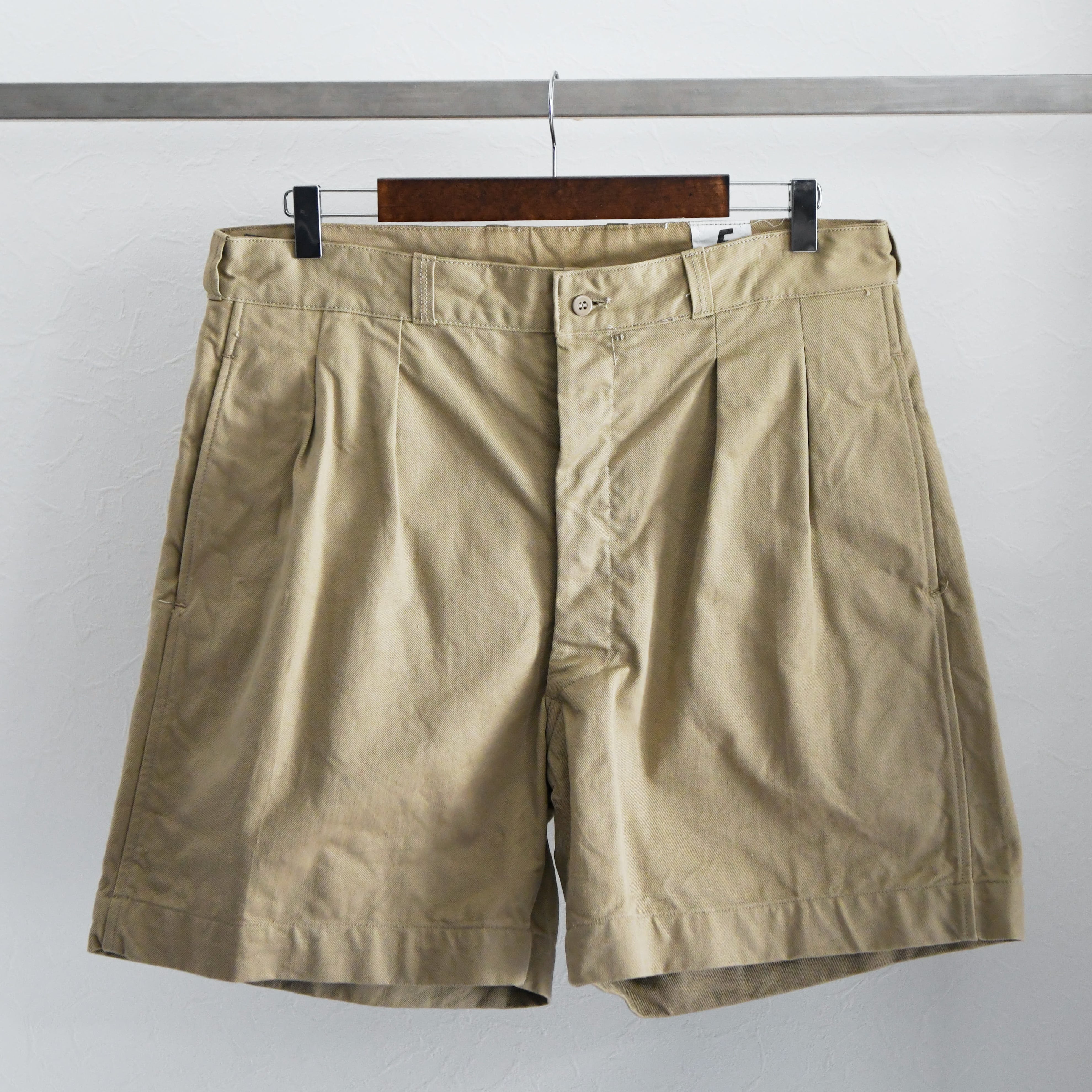 Dead stock】M-52 FRENCH MILITARY VINTAGE CHINO SHORTS PANTS SIZE 5 