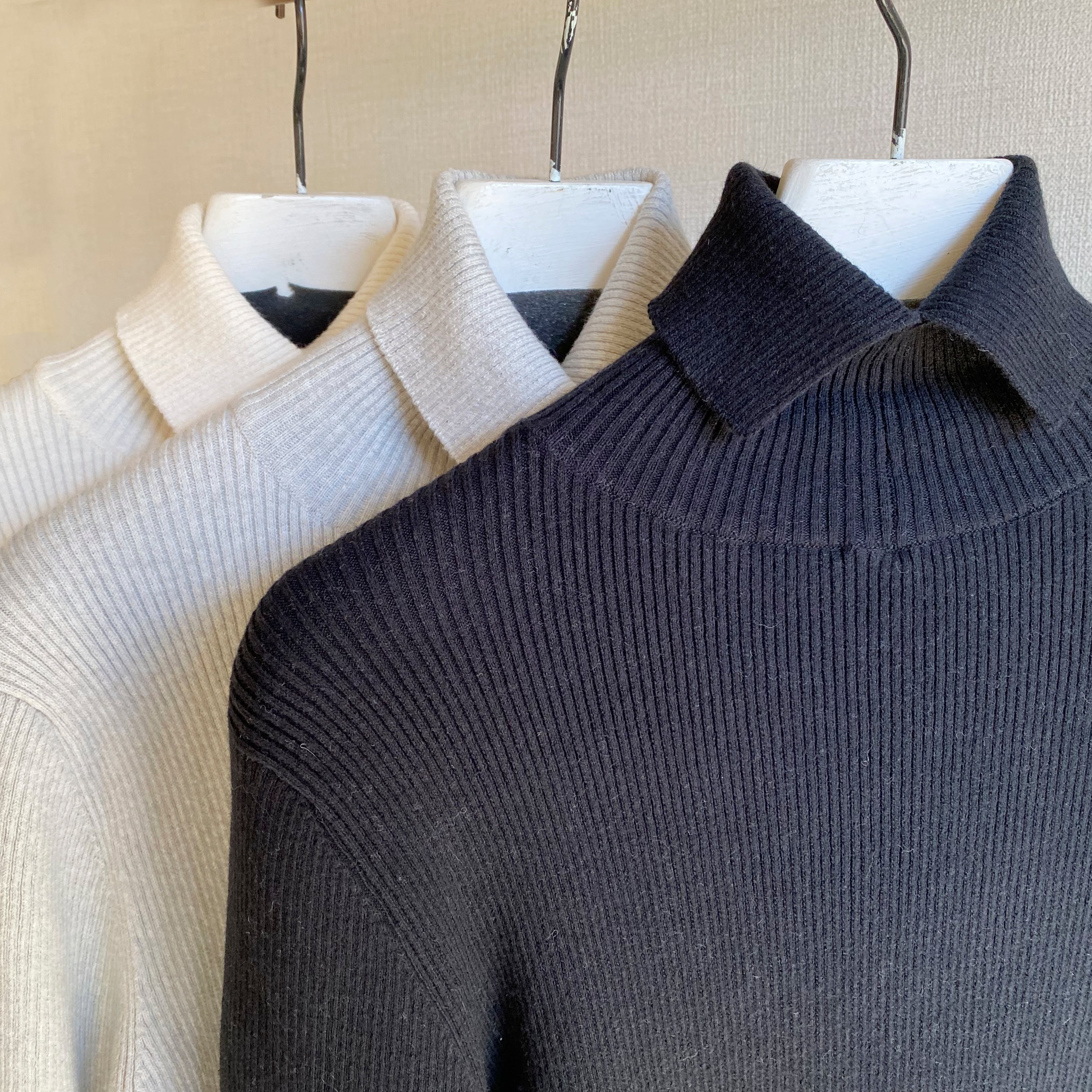 コットンカシミヤリブタートルプルオーバー（K27) | naocono