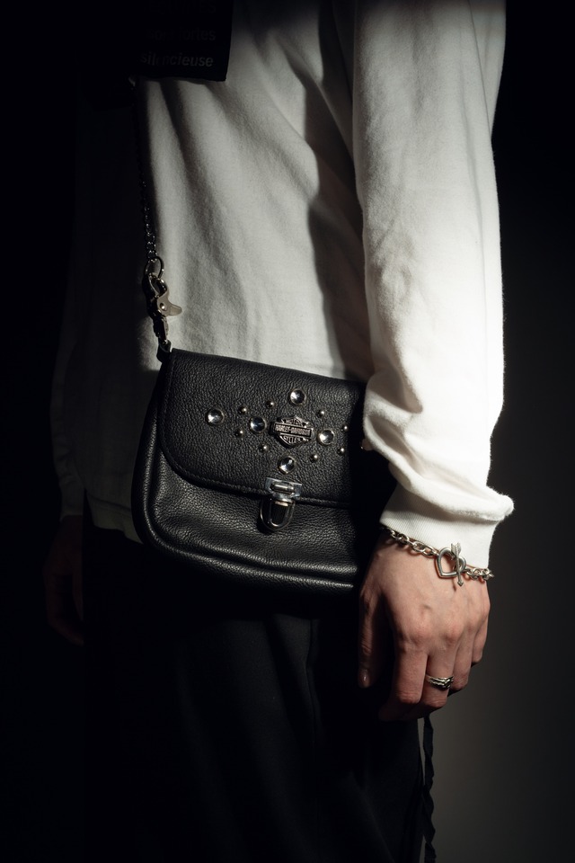 90s HARLEY-DAVIDSON® Official Studded Leather Mini Shoulder