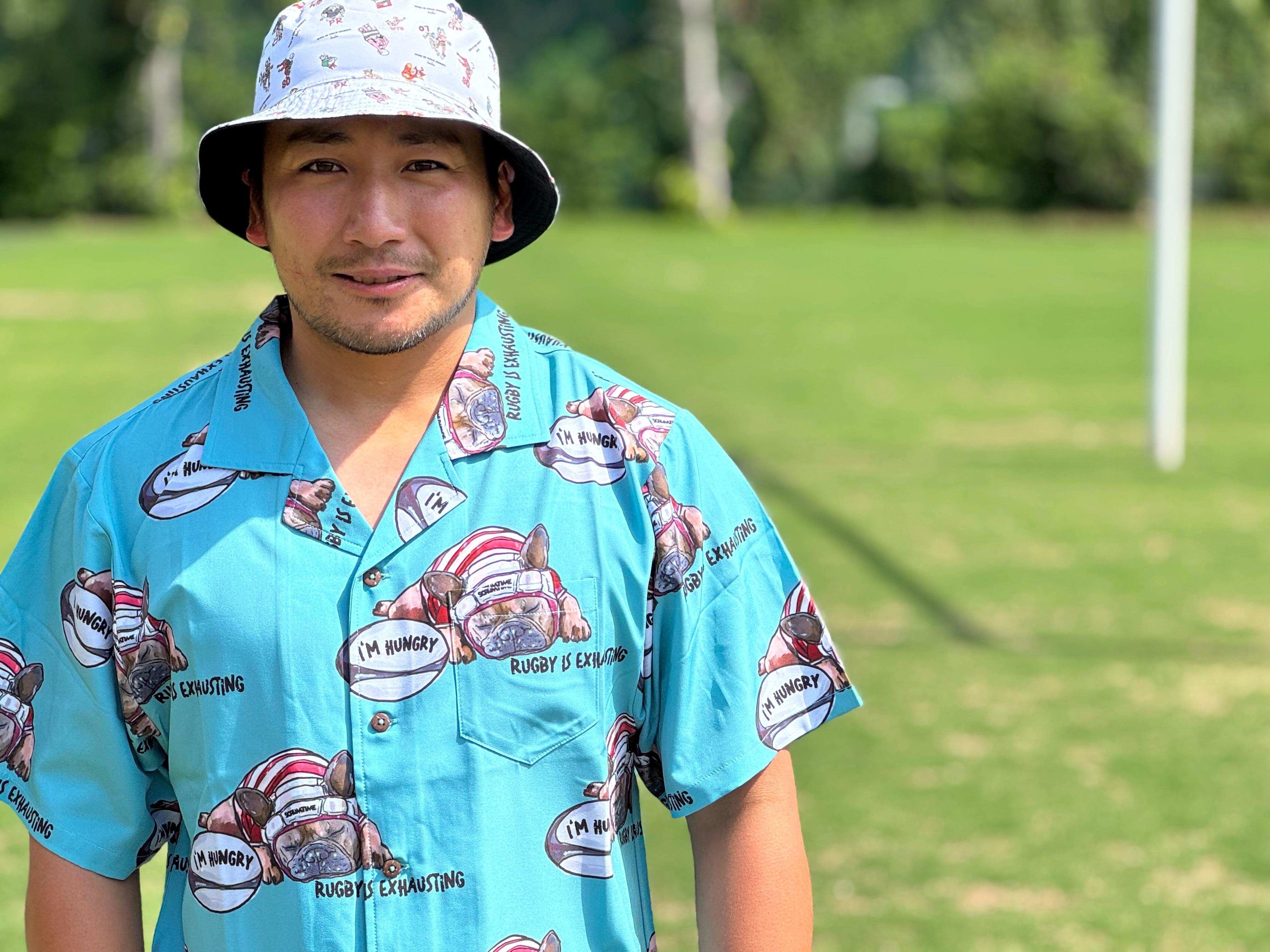 RUGBY DOG アロハシャツ ターコイズブルー | ScrumTime