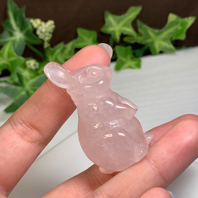 15.可愛いうさぎさん・ローズクォーツ