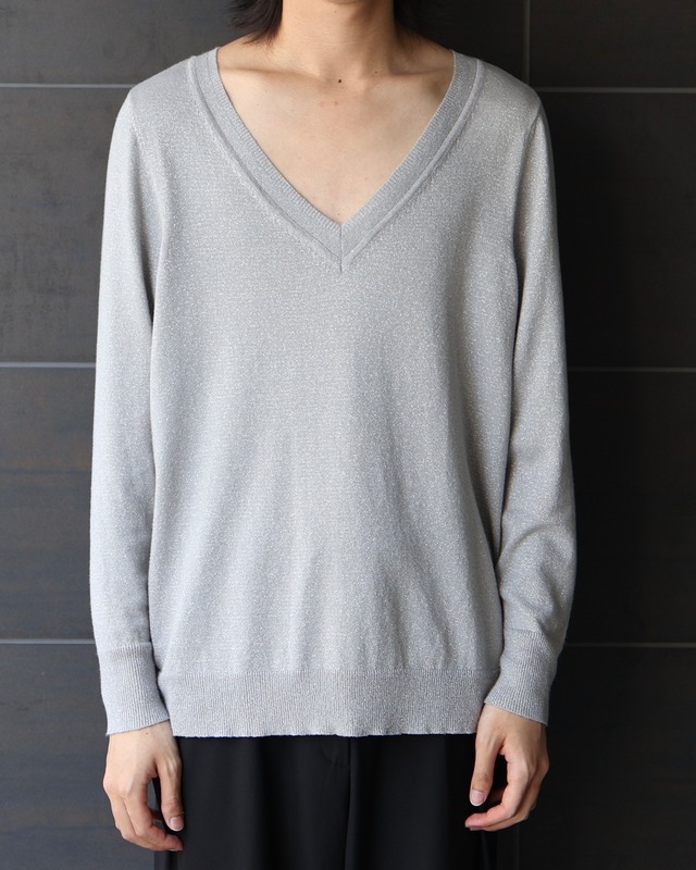 glitter v neck top