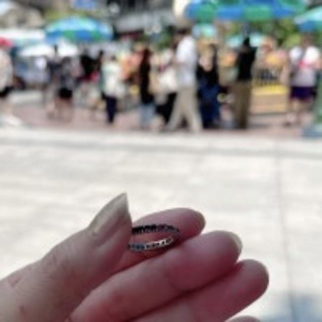 【バンコク最強のパワスポでアチューメント】ブラックスピネル＆５種類の石がセットされた開運リング　（12.5号）　商品番号　4744　