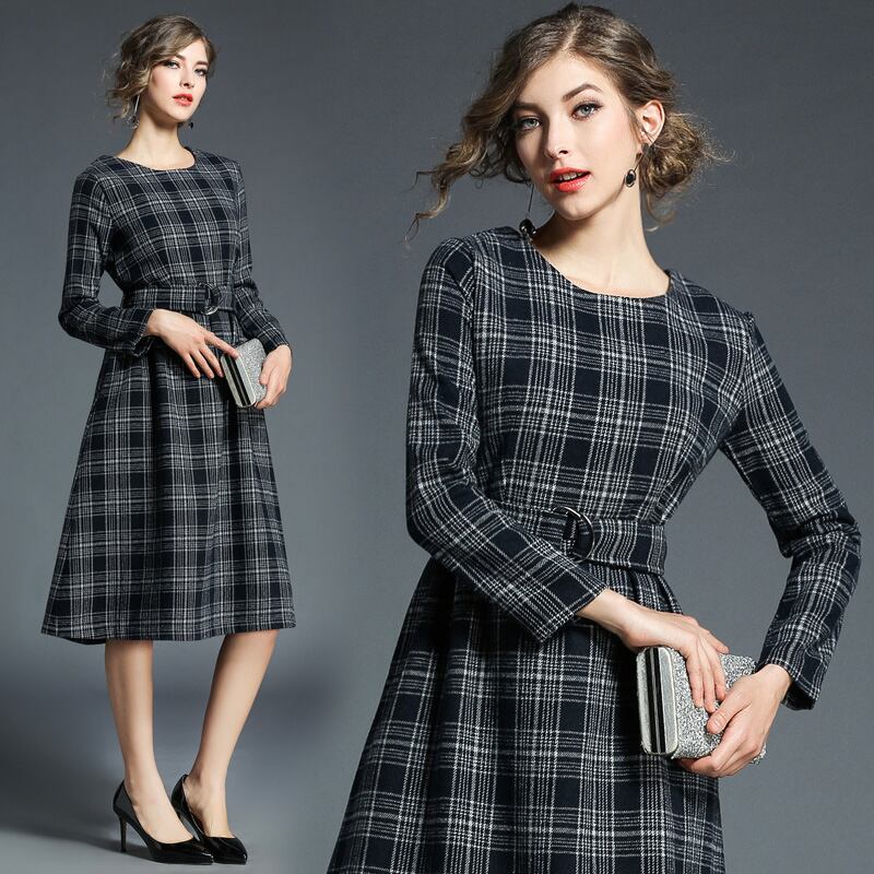 タータンチェックワンピース