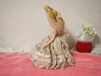 布花帽子と花柄ドレス「Nancy Ann Story Book Doll」(破れあり) 画像5
