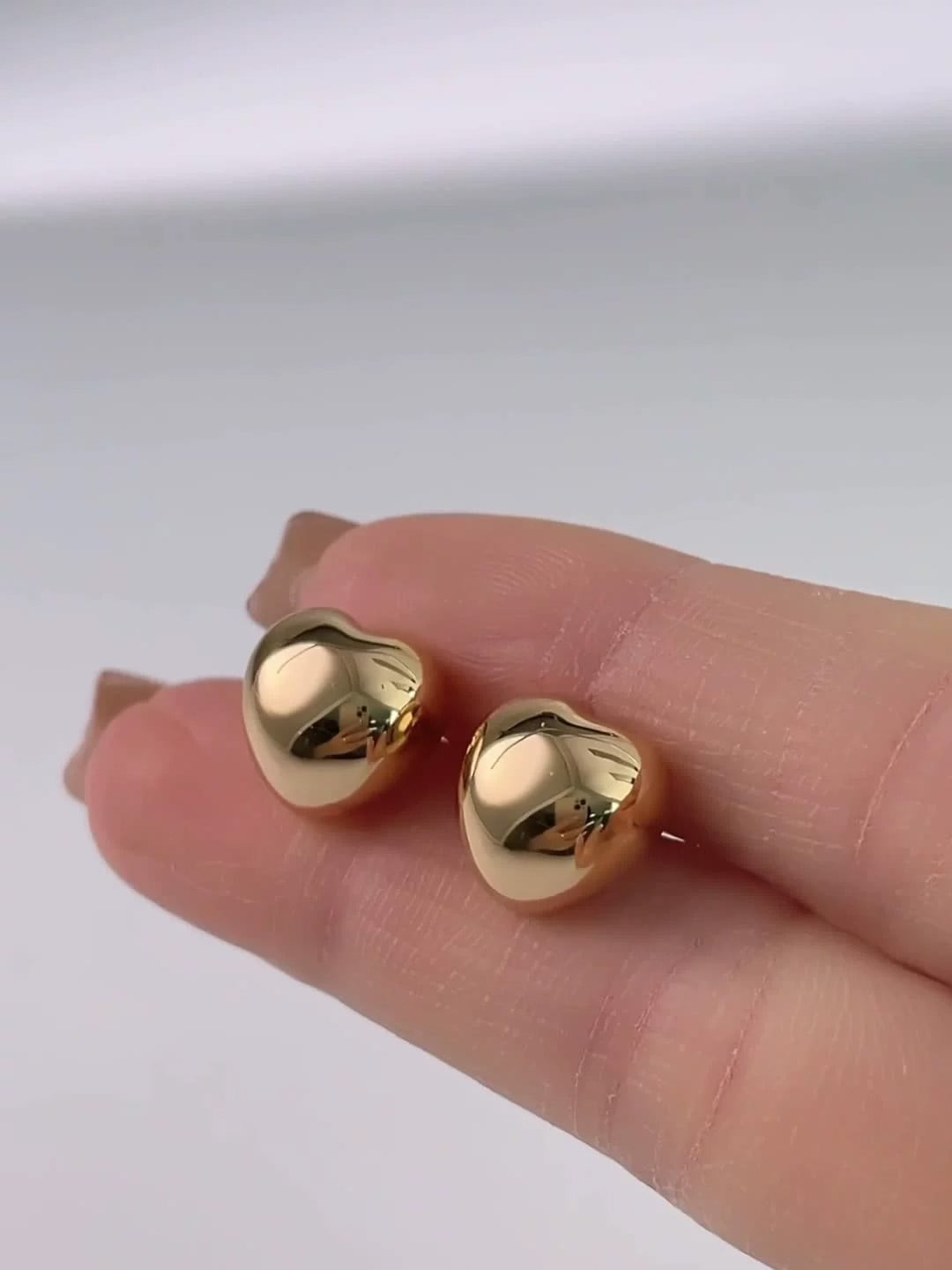 鏡面仕上げ ピアス K18 レディース 大きめ 耳アクセサリー シルバー925