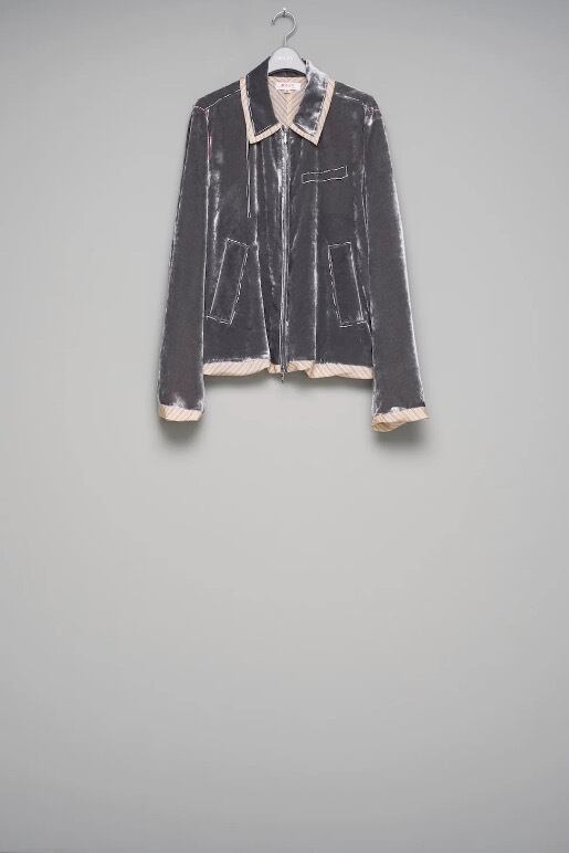 ゆ*た様 masu 26SS UNEVEN VELVET JACKET 26SS】 MASU UNEVEN VELVET JACKET (CHARCOAL) M26U6BL004 | IAAAM