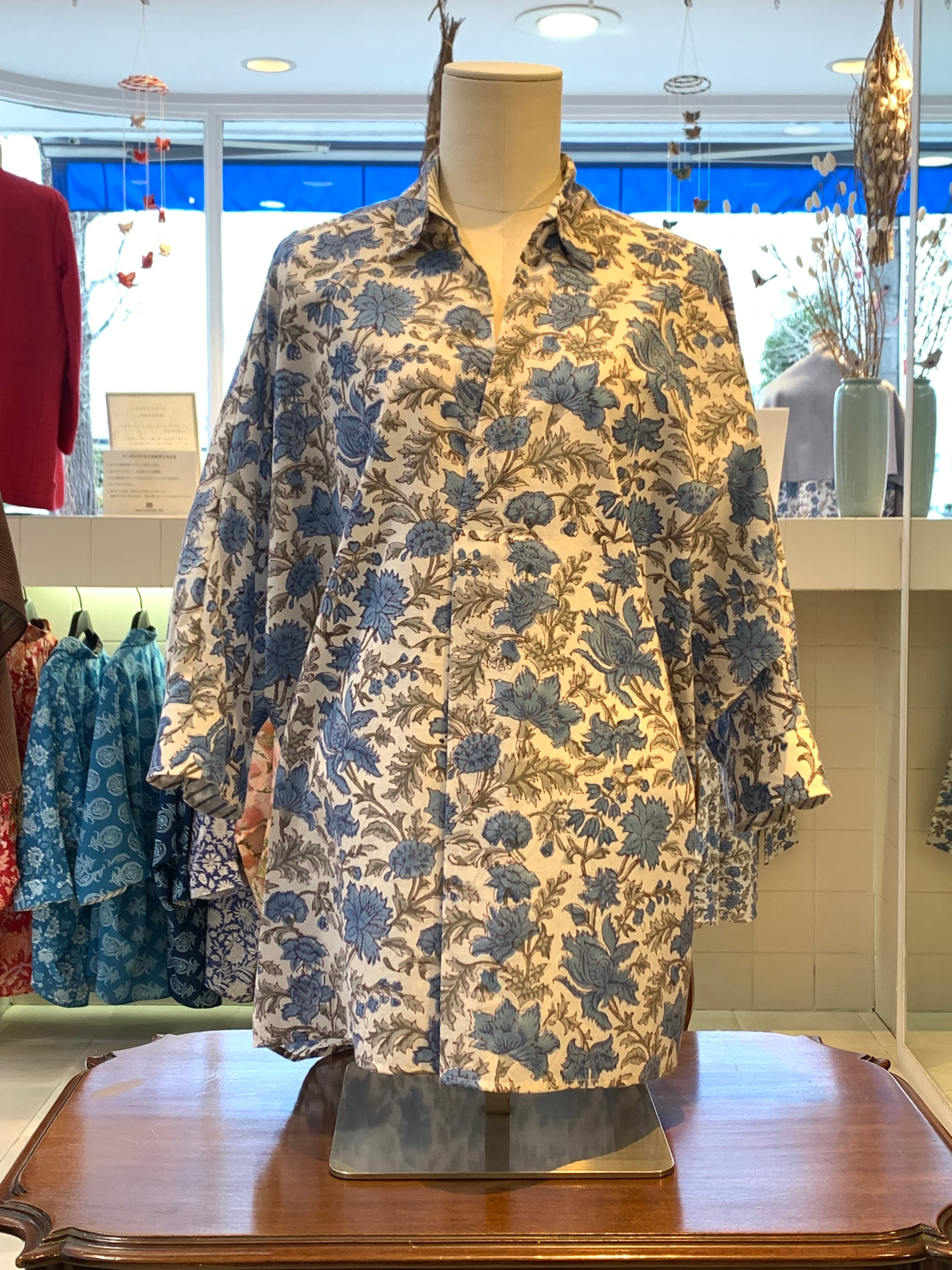 【新作】涼しい ブラウス 可愛い 夏ファッション インド綿