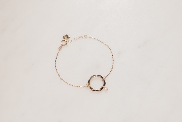 bracelet ( K10 gold / flower baby ring set)