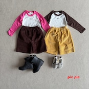 韓国子供服 / pie / 26Autumn / エンボコーデュロイバミューダパンツ/ 秋服 /パンツ*XS~XL*