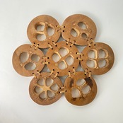 ババス椰子 種 鍋敷き ①